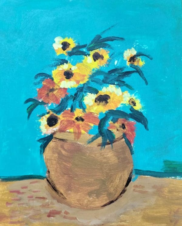 "Sunflowers in Vase" by Lucas Li